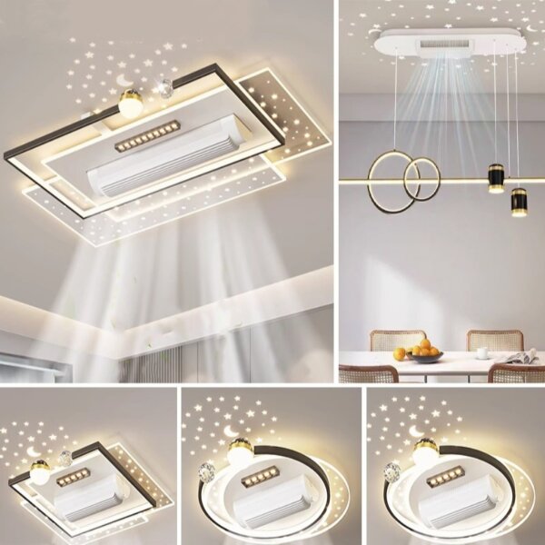 Natural Wind Bladeless Ceiling Fan Lamp