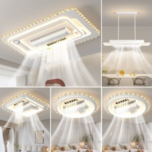 Mute Home Vaneless Ceiling Fan Light