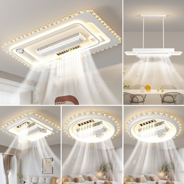 Mute Home Vaneless Ceiling Fan Light