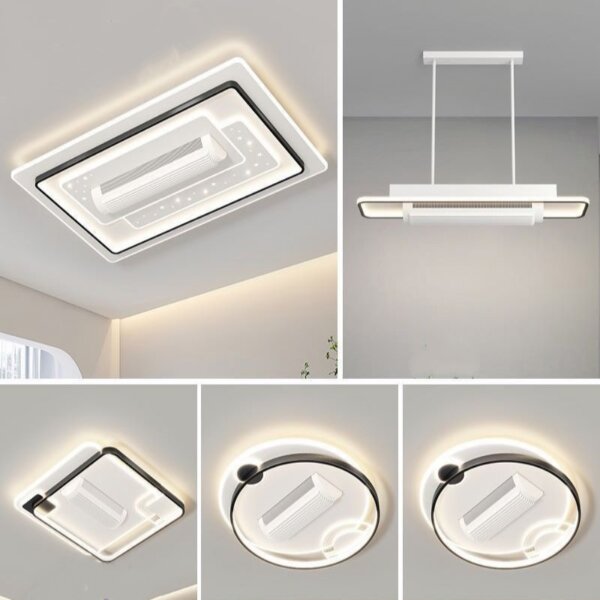 D50cm Leafless Remote Ceiling Fan Light