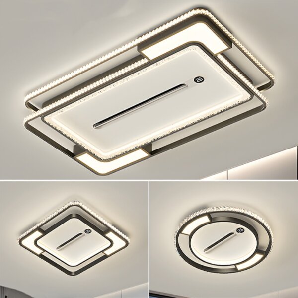 W70cm Iron Acrylic Ceiling Fan Light