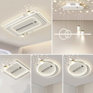 L105cm LED Silent Ceiling Fan Light