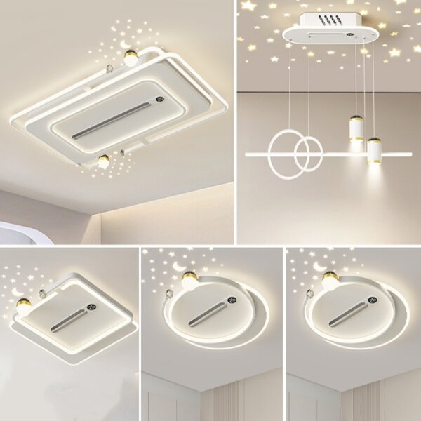 L105cm LED Silent Ceiling Fan Light