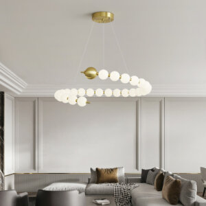 15-30 Heads PE Ball Copper Pendant Light