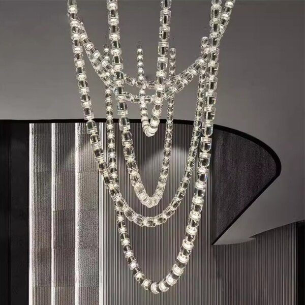 Metal Acrylic Linear Pendant Light