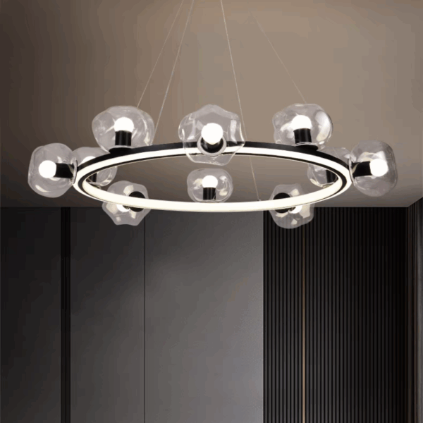 Black Aluminum Silicone LED Pendant Light