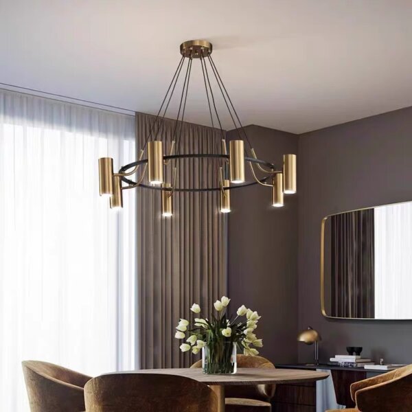 GU10 Brass Round Pendant Lamp - 图片 2