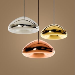 E27/E26 Gold Silver Gray Lava Glass Pendant Lamp