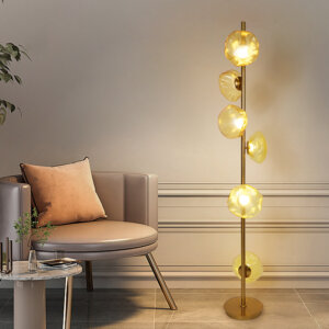 G9 3-6 Heads Metal Glass Floor Lamp