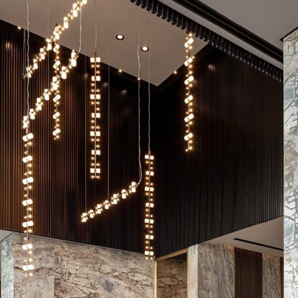 Stainless Steel Acrylic Long Pendant Light - 图片 2