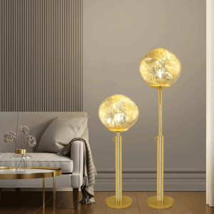 H145cm Metal PVC Lava LED Floor Lamp