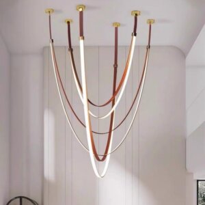 Leather Silicone Linear Pendant Light