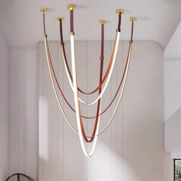 Leather Silicone Linear Pendant Light
