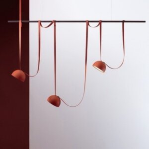 24W Belt Iron Orange Black Pendant Lamp