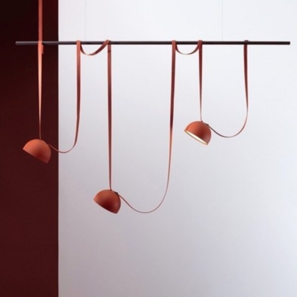 24W Belt Iron Orange Black Pendant Lamp