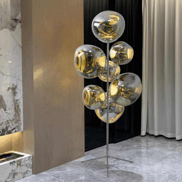 4-7 Heads Acrylic Lava Floor Light