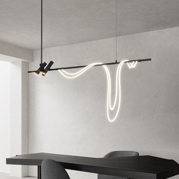 Long Strip Light Art Pendant Light - 图片 2