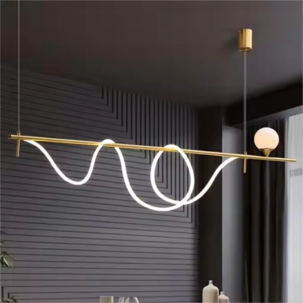 Linear Tube Silicone Pendant Lamp