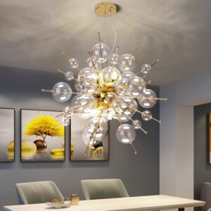 G9 Sliver Gold Glass Ball Pendant Light