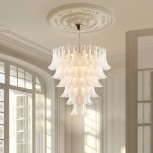 5-13 Heads White Glass Pendant Light