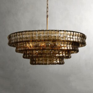 E14 Clear Smoke Grey Glass Pendant Light