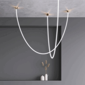 Long Strip Linear White Pendant Light
