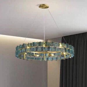E14 Amber Blue Clear Glass Pendant Lamp