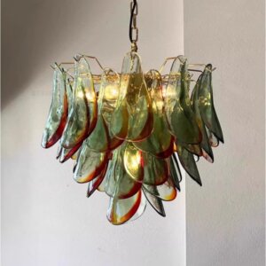 E14 Copper Green Glass Pendant Light