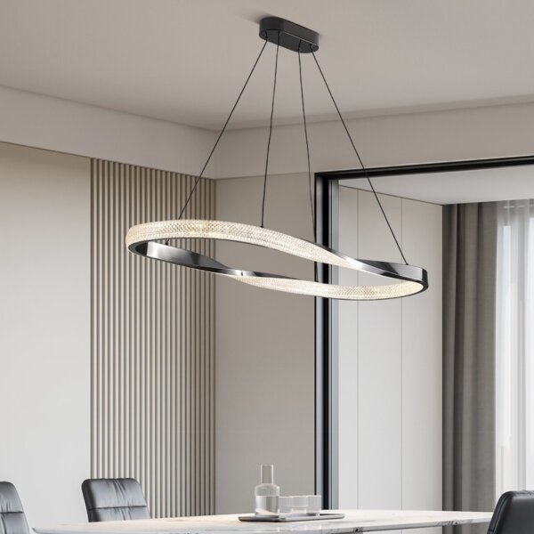 D100CM Ring Acrylic Aluminum Pendant Lamp - 图片 2