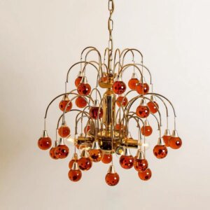 Red Purple Water Drop Glass Pendant Lamp