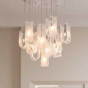 1-19 Heads U-shaped Glass Pendant Light