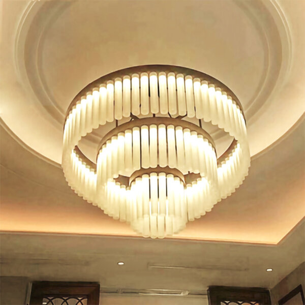 G4 Glass Chrysanthemum Tube Pendant Light - 图片 6