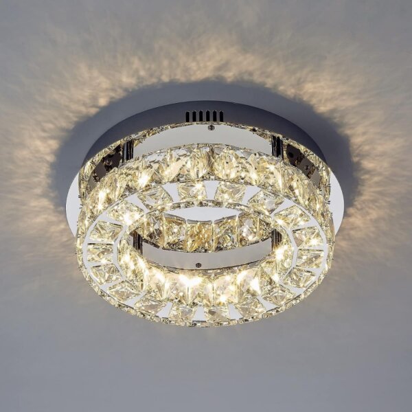30W Round Crystal Ceiling Lamp
