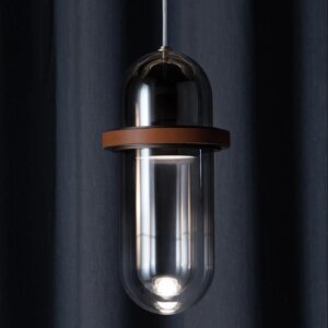 H38CM Smoke Gray Glass Pendant Light