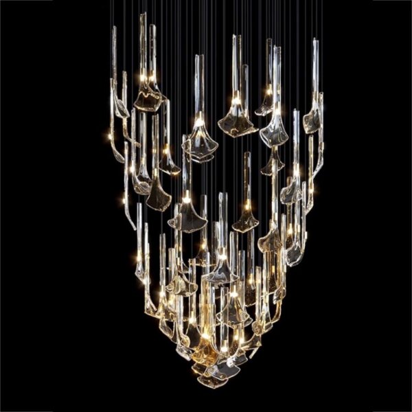 Gold Green Custom Glass Chandelier - 图片 2