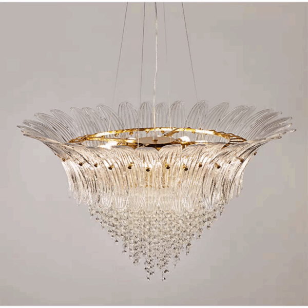 4-17 Heads Glass Crystal Pendant Lamp - 图片 2