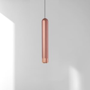 H30CM Linear Tube Rose Gold Gray Pendant Lamp