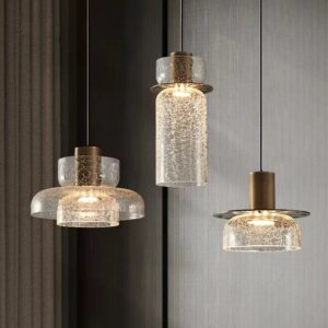 H12CM Cracked Glass Pendant Light