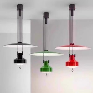 H80-200CM Black Green Red Hardware Pendant Lamp