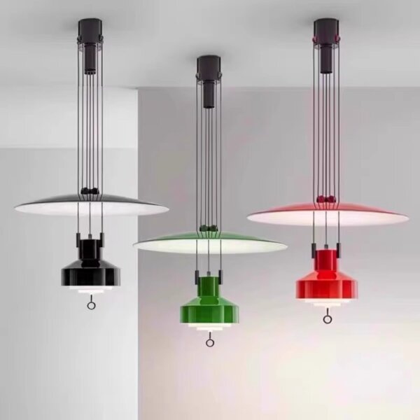 H80-200CM Black Green Red Hardware Pendant Lamp