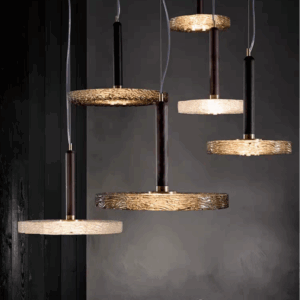 D25CM Smoke Gray Glass Pendant Lamp