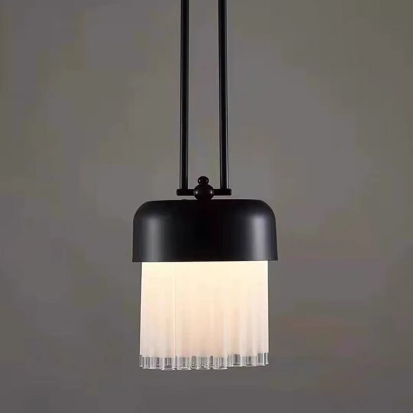 H183CM Black Hardware Glass Pendant Lamp
