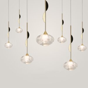 H36CM Golden Crystal Pendant Light
