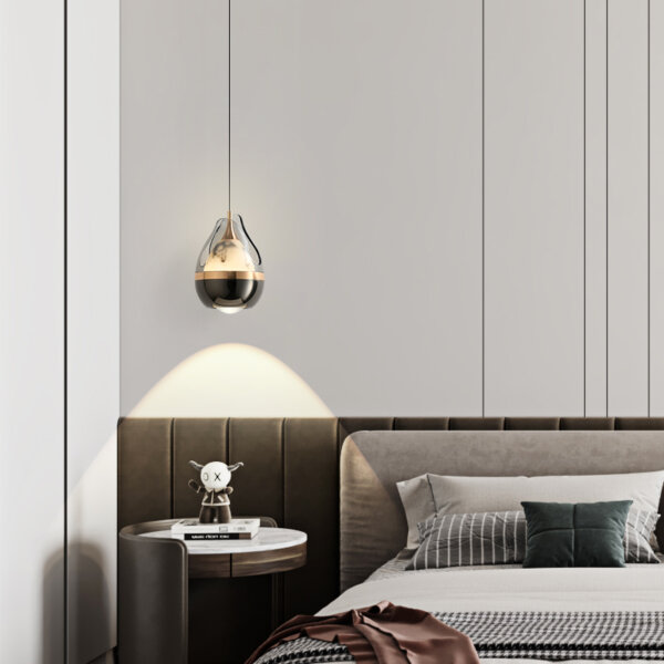 7W Golden Black Pendant Lamp - 图片 2