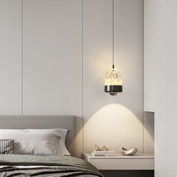 D11CM Golden Black Acrylic Pendant Lamp - 图片 2