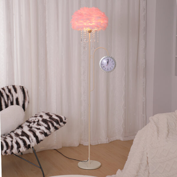 H165CM Colourful LED Hardware Feather Floor Light - 图片 3