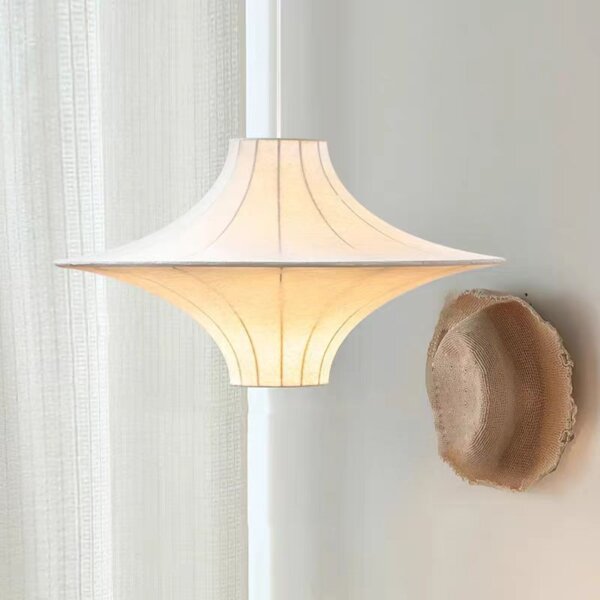 H35CM Silk Fabric Pendant Lamp - 图片 2