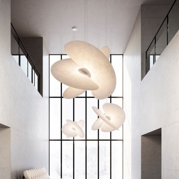 D60cm Leaves Silk Pendant Lamp - 图片 2