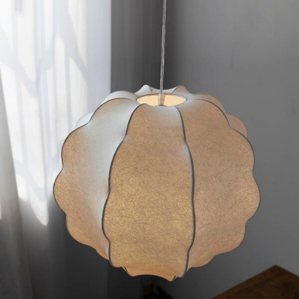 H35cm Retro Silk Pendant Lamp - 图片 2