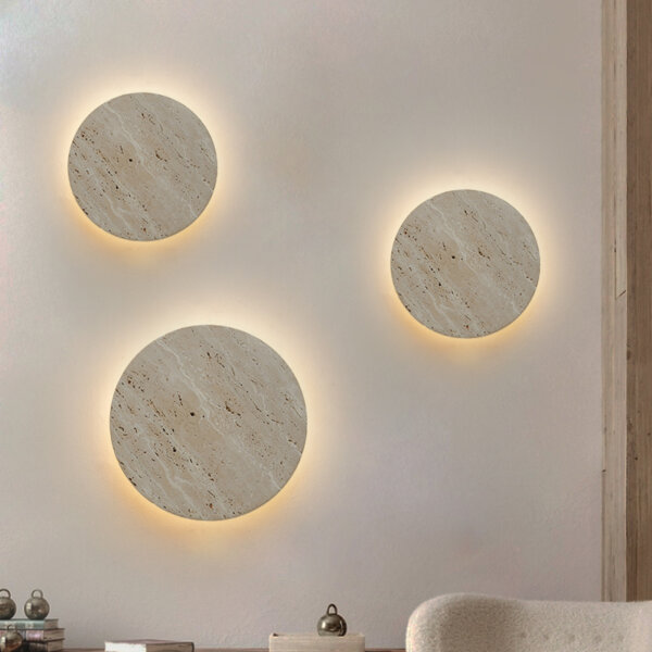 Wabi-Sabi Style LED Stone Wall Lamp - 图片 2